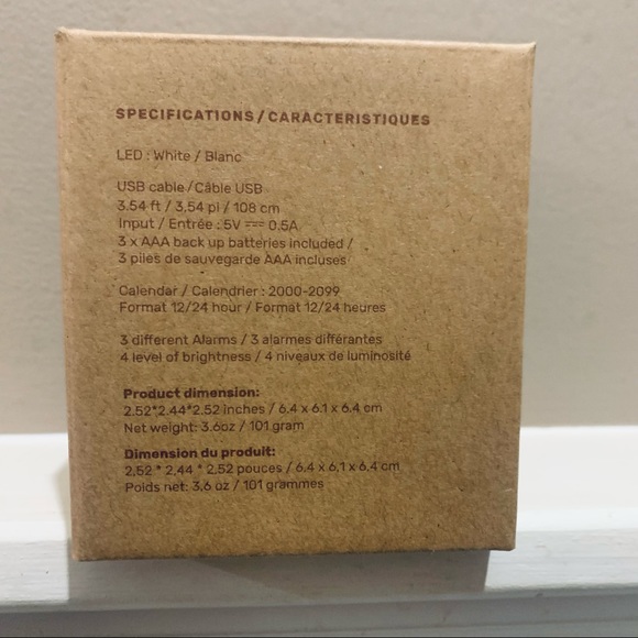 NWT CLOUDNOLA Block Clock - Cube Alarm Clock - Picture 5 of 7